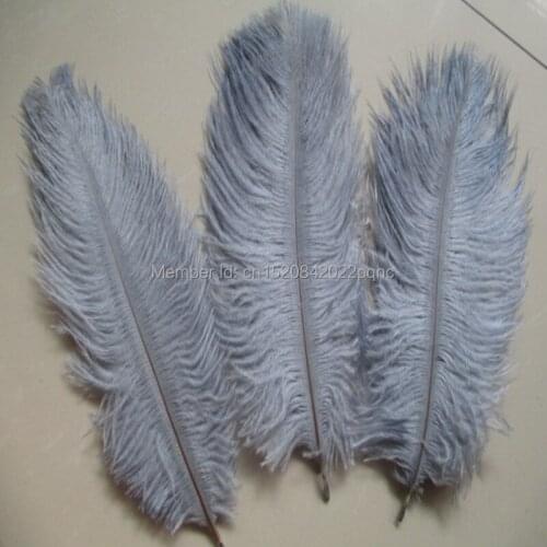 Wholesale 10pcs beautiful High Quality gray ostrich feathers 6-8 inches/15-20 cm for Party/wedding Decoration