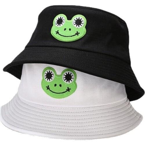 2021 Foldable Bucket-Hats Men Women Spring Summer Frog Sunscreen Fisherman Cat Cotton Fashion Beach Street Ware Panama Hat