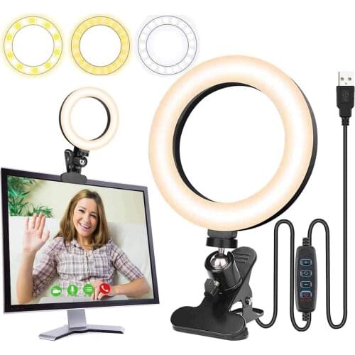 26cm/16cm Protable Led Selfie Ring Light For Youtube Live Streaming Studio Video Dimmable Photography Lighting With USB Cable