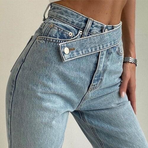Straight Denim Pants Women High Waist Jeans Loose Boyfriend Jeans for Women Wide Leg Trousers Baggy Blue Jeans Y2K Za New 2021