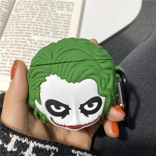 Luxury 3D Movie clown Joker avatar simulation silicone case for Apple AirPods pro 1 2 3 Bluetooth Accessories cover coque fundas