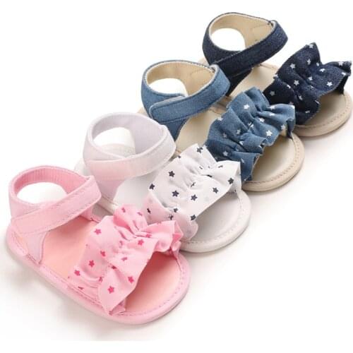 0-18M Newborn Infant Baby Girl Princess Sweet Sandals Sneakers Summer Infant Toddler Soft Crib Walkers Shoes