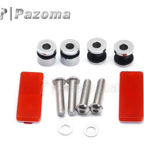 Detachable Sissy Bar Backrest Rack Docking Hardware Mount Kit W/Motorcycle Red Reflector For Harley Sportster XL1200 883 1994-03