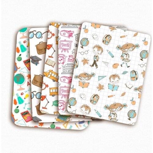 School Serie Polyester Cotton Fabric By The Yard for Tissue Kids textile Curtain Sewing Tilda Doll DIY Handmade 45*145cm/pc