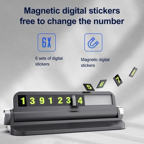 Hidden Car Phone Number Card Plate Stickers Temporary Parking Card Plate Telephone Number Card Car Stickers