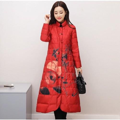 Cotton-padded New Arrival Promotion Long No Full Lace Clothes 2019 Winter Restore Ancient Ways Nation Wind Cotton Jacket Loose