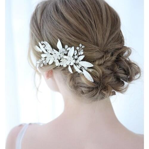 Wedding Head Piece For Bride Rhinestone Headband Hairpin Bridal Headwear Hair Combs Accessories for Women Bijoux Cheveux Mariage