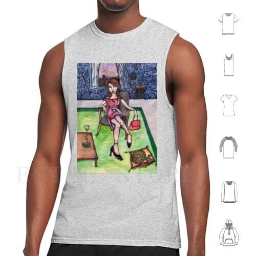 All Dressed Up And No Where To Go! Dedicated 2 My Sister Kate Tank Tops Vest Sleeveless Girls Dressed Up Wine Phone