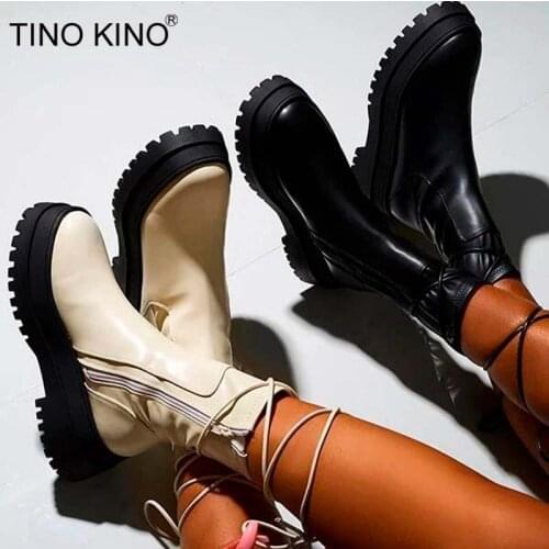 Women Ankle Boots Fashion Zipper Shoes Plafrom Fashion PU Plus Size Footwear Female Fashion Comfot Botas 2021 New Shoe