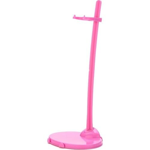 1Pcs/lot Hot Sale Pink Transparant Doll Stand Display Holder Support Dolls Baby Toys Doll Accessories Wholesale