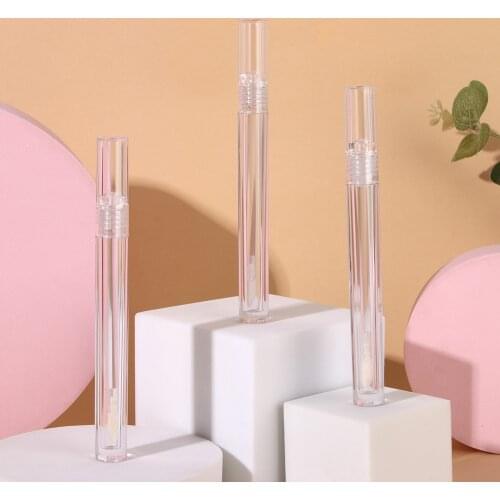 1PC Transparent Lip Gloss Containers Clear Crystal Lip Glaze Tube Plastic Refillable Bottle DIY Cosmetics 1.6ml
