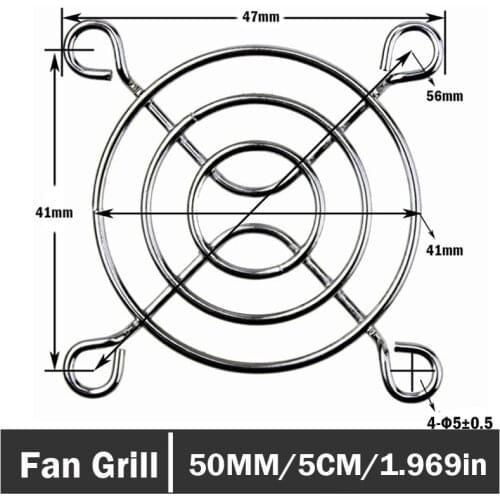 1000 Pieces PC DC Fan 50mm 5cm Silver Tone CPU Grill Protector Metal Finger Guard