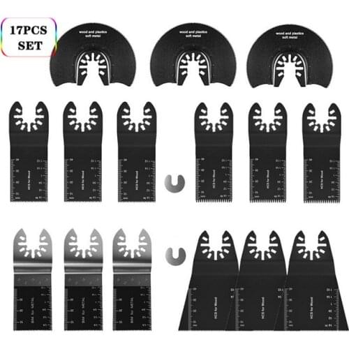 17pcs Multi-Function Saw Blades High Carbon Steel Precision Oscillating Cutting Dics Multitool for Cutting Diy Wood Power Tools