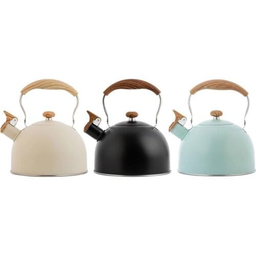 2.5L Tea Pot Whistling Tea Kettle Food Grade Stainless Steel Heat-resistant Handle Suitable For All Kinds Of Stoves Teapots