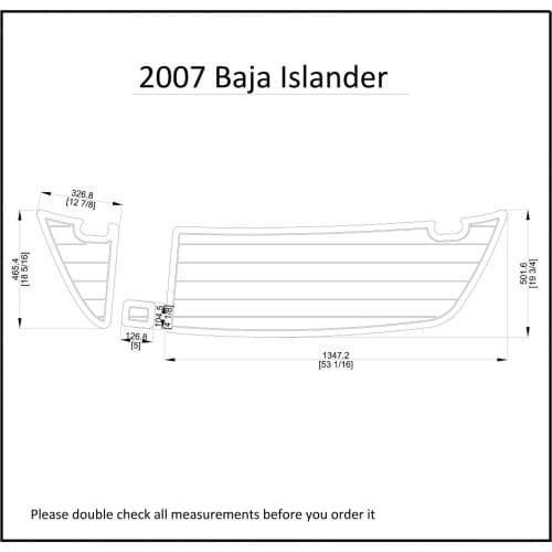 2007 Baja Islander Swim Platform Pad Boat EVA Teak Decking 1/4" 6mm