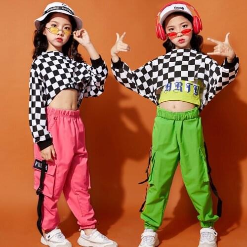 2021 Modern ChildrenS Jazz Dance Costume Boys Street Dance Suit Girls Hip Hop Costumes One Pieces Tops Vest Pants Tide DWY1170