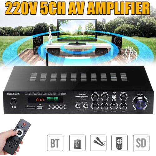 220V Home Theater Amplifiers Lossless Audio Subwoofers HiFi Stereo Bluetooth Surround Sound Digital Powerful Home Karaoke Cinema