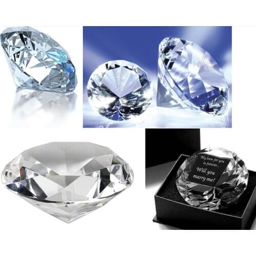 30pcs/Lot 80mm Crystal Diamond Crafts Gift Diamond Paper Weight For Valentines Souvenirs Event Or Party Decoration
