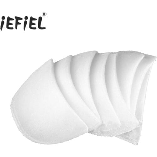 4 Pair Foam Padded Shoulder Enhancer Push-up Cushions Reusable Self-Adhesive Shoulder Blazer T-Shirt Clothes Sewing Accessories