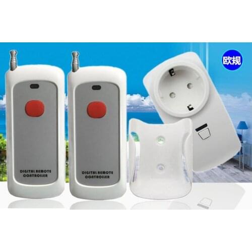 433Mhz High quality Copper 10A 110V 220V European standard power adaptor plug convert socket + remote control with 1 key