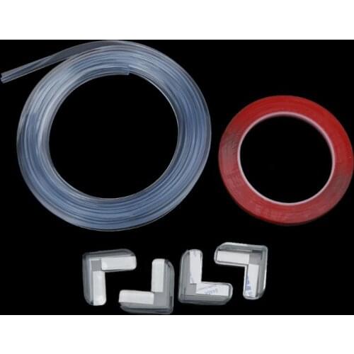 83XC Infant Baby Safety Corner Protection Strip Guards Transparent Table Edge Furniture Corner Protectors Soft PVC Bumper