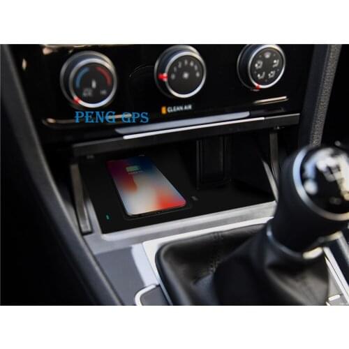 Car Wireless Charger for Smart iPhone xr Max Huawei Samsung Fast Charging For Volkswagen Golf 2016-2019 SMart Phone Holder