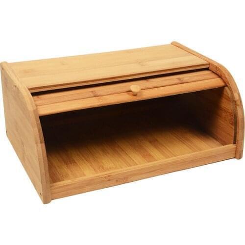 Bamboo Roll Bread Box Eco-friendly Cooking Baking Food Storage Assembly Case Required Kitchen Home Holder