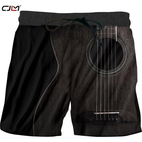 CJLM Brand 3D Guitar Art Musical Instrument Summer Full Printing Fashion Beach Shorts Print Hip Hop Style Fitness Casual
