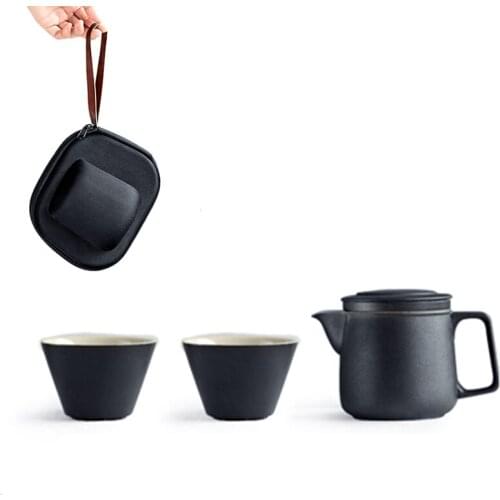 Teapot Ceramic Filter Teapot Travel Tea Set Chinaese Kungfu Tea Portable Quick Cup Office Tea Cups Creative Small Tea Set