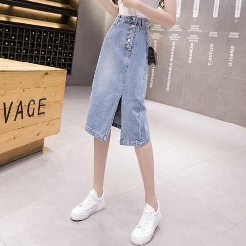 Cheap wholesale 2021 spring summer autumn new fashion casual sexy women Skirt woman female OL long skirts denim skirt Py