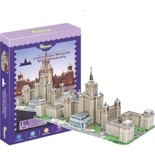 Lomonosov Moscow State University Russia Learning 3D Paper DIY Jigsaw 3396 Puzzle Model Educational Toy Kits Children Gift Toy