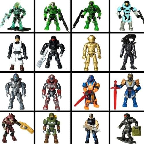 Mega Bloks Construx Halo Spartan Call of Duty Urabn Soldier Action Figure Building Blocks Construction Toy 100 Kinds Random