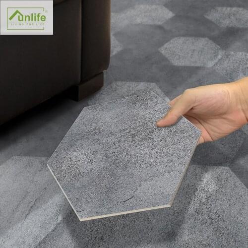 Funlife® Grey Slate Easy to Clean Self-Adhesive Ground Stickers Bathroom Kitchen Bedroom Anti-Slip Floor Stickers Home Decor