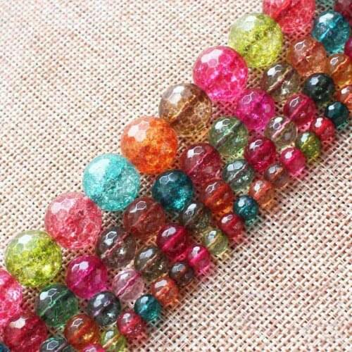 Wholesale Faceted Multi-Color Quartz Round Beads15"/38cm BeadsFor DIY Jewelry Making !We provide mixed wholesale for all items