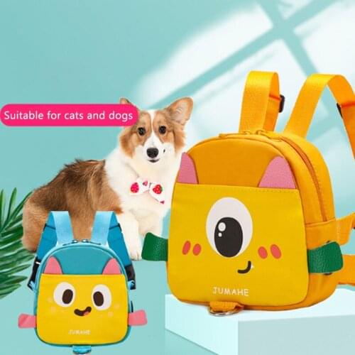 Canvas Pet Dog Backpack Outdoor Cartoon Travel Carrier for Small Dogs Cats Portable Waterproof School Bag Sport Walking Bag