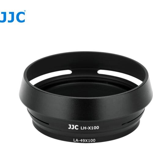 JJC LH-X100 AR-X100 Metal Lens Hood Sun Shade with 49mm Filter Adapter Ring for Fuji Fujifilm X100V X100F X100T X100S X100 X70
