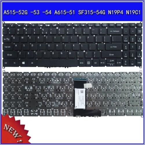 Laptop Keyboard For ACER A515-52G -53 -54 A615-51 SF315-54G N19P4 N19C1 Notebook Replace Keyboard