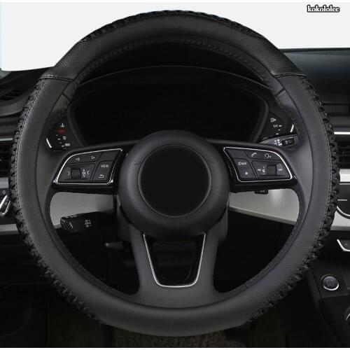 Kokololee Leather Car Steering Wheel Cover For Kia Ceed Rio 3 4 Sportage Sorento Cerato Optima Picanto KX K