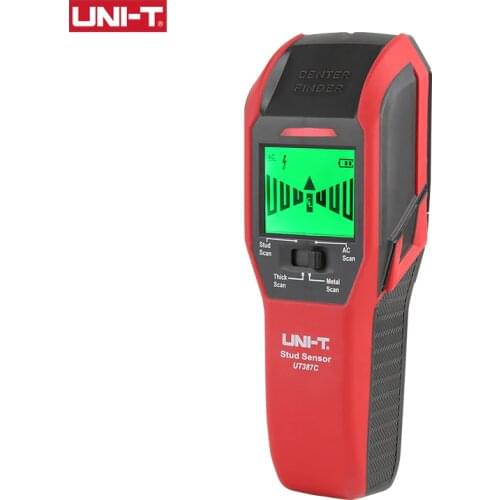 UNI-T Wall Scanner Wood/Metal Water Pipe/Rebar/Copper Pipe/Live Wire Detector UT387C