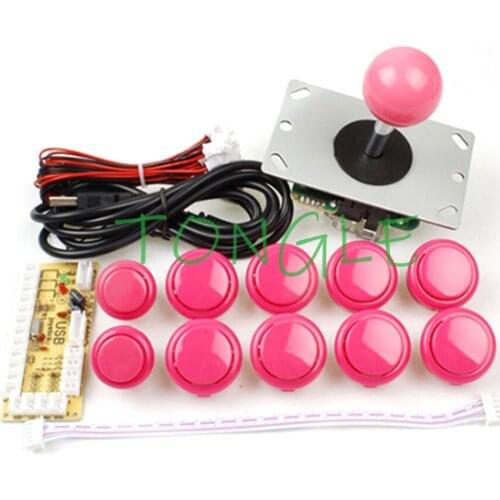 DIY Arcade Joystick Kits For 1/2 Player PC Computer Games To Arcade Joystick Buttons W Zero Delay USB Encoder for Arcade Machine