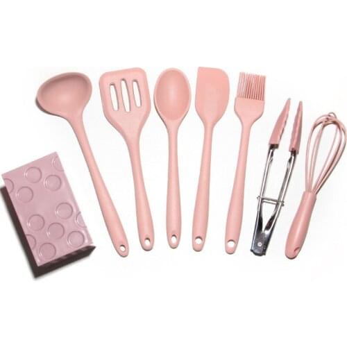 8-Piece Mini Kitchenware Set Non-Stick Pan Mini Silicone Small Baby Food Supplement Cooking Pan Spatula Colander