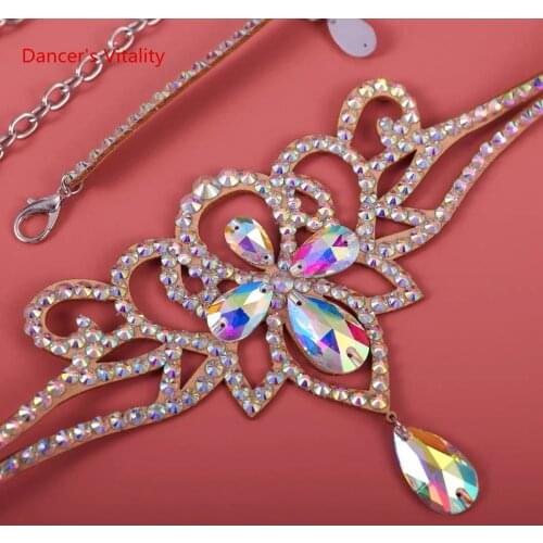 Belly Dancing Outfit Hand Made AB Stones Proffesional Bellydance Costume Belt for Women Oriental Dance Clothing Hip Scarf