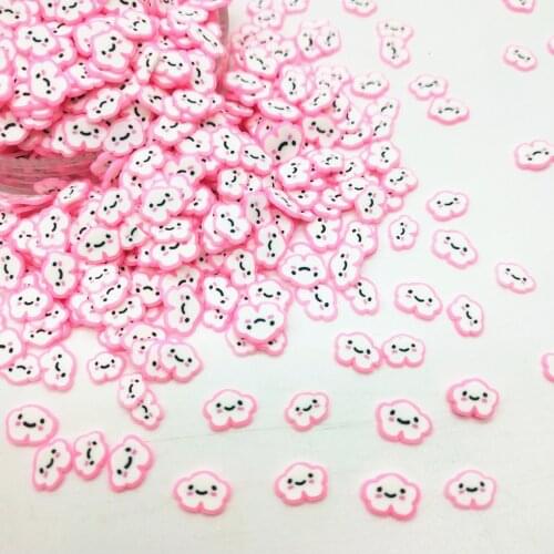 20g/lot 5mm Pink Flaky Clouds Polymer Clay Colorful for DIY Crafts Tiny Cute Accessories Cloud Mass