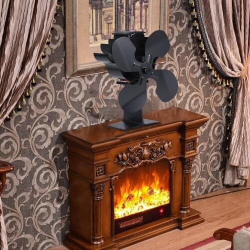 Powered Fireplace Fan for Wood Burning Log Burner No Electronic Needed Eco-Friendly Efficient Heat Distribution Fireplace Fans
