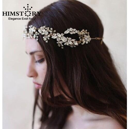 Luxurious European Vintage Tiaras Hairband Handmade Crystal Bridal Hairwear Wedding Hair Accessories Women Party Hair Ornament