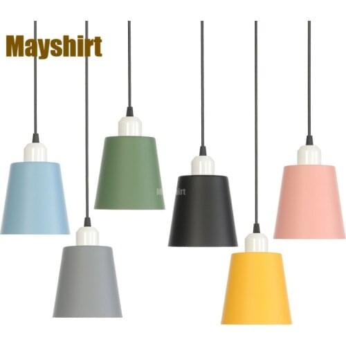Modern Macaron Iron Pendant Lights Nordic Living Room Kitchen Decor Bedroom Lamp Childrens Room Bar Dining Room Light Fixtures