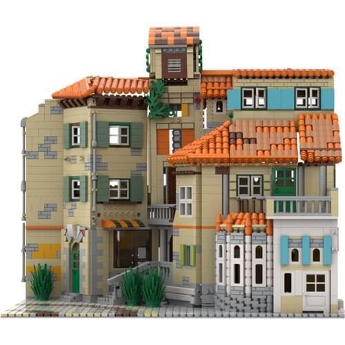 MOC Architecture Italian Style Building Blocks City Edifice Brick Construction Assemble Toy Modular Model Education Gift For Kid