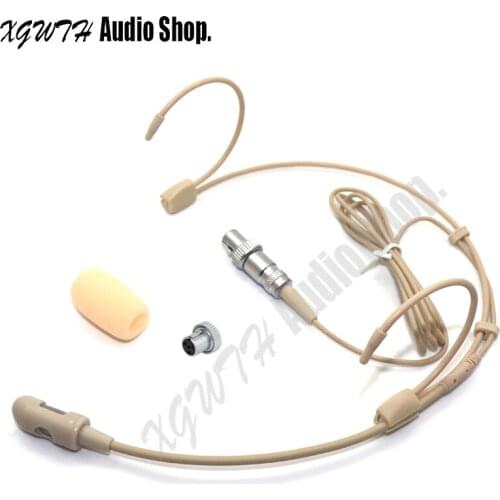 Super Cardioid Directivity Headset Microphone Condenser Mic For Mipro Wireless Interview Speech Connector Mini XLR 4PIN Lock