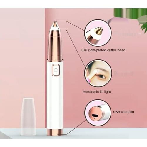 USB Electric Eyebrow Trimmer For Womens Eyebrows Make Up Eye Brow Epilator Face Razor Mini Shaver Woman Painless Makeup Tools