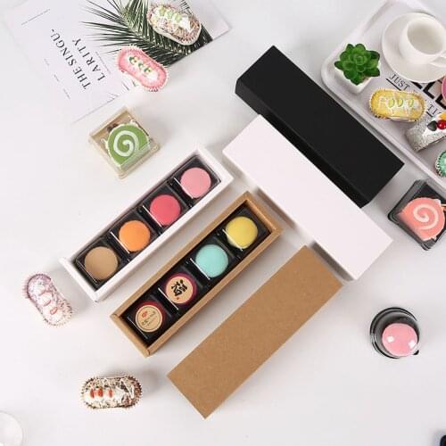 Drawer Type Macaron Baking Packaging Cake Cookie Pastry Boxes Paper Candy Gift Box for Baby Shower Party Favors